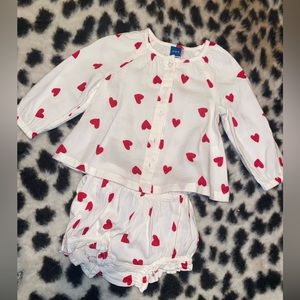 Valentine’s Day girls outfit 6-12 mo